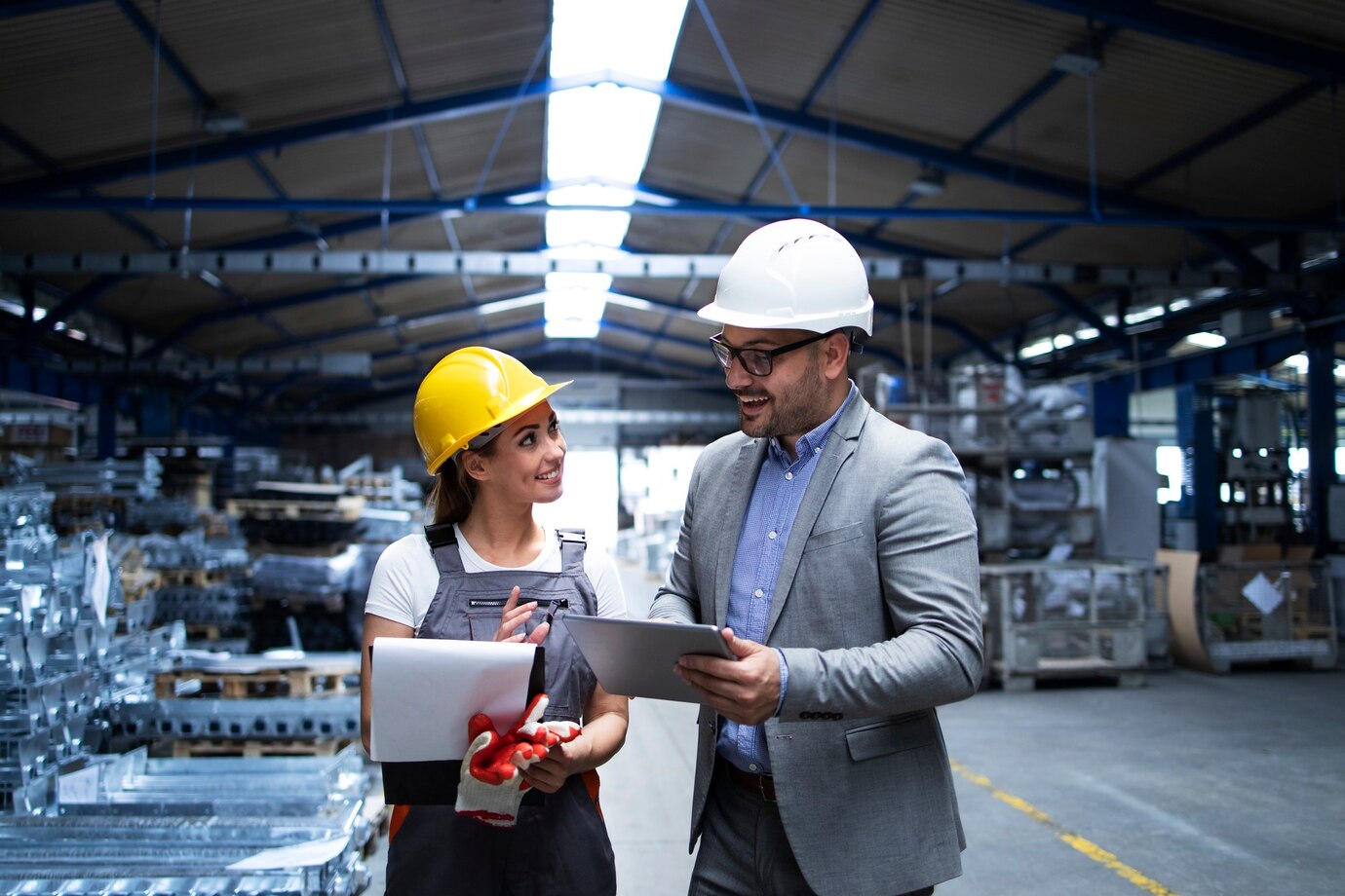 worker discussing